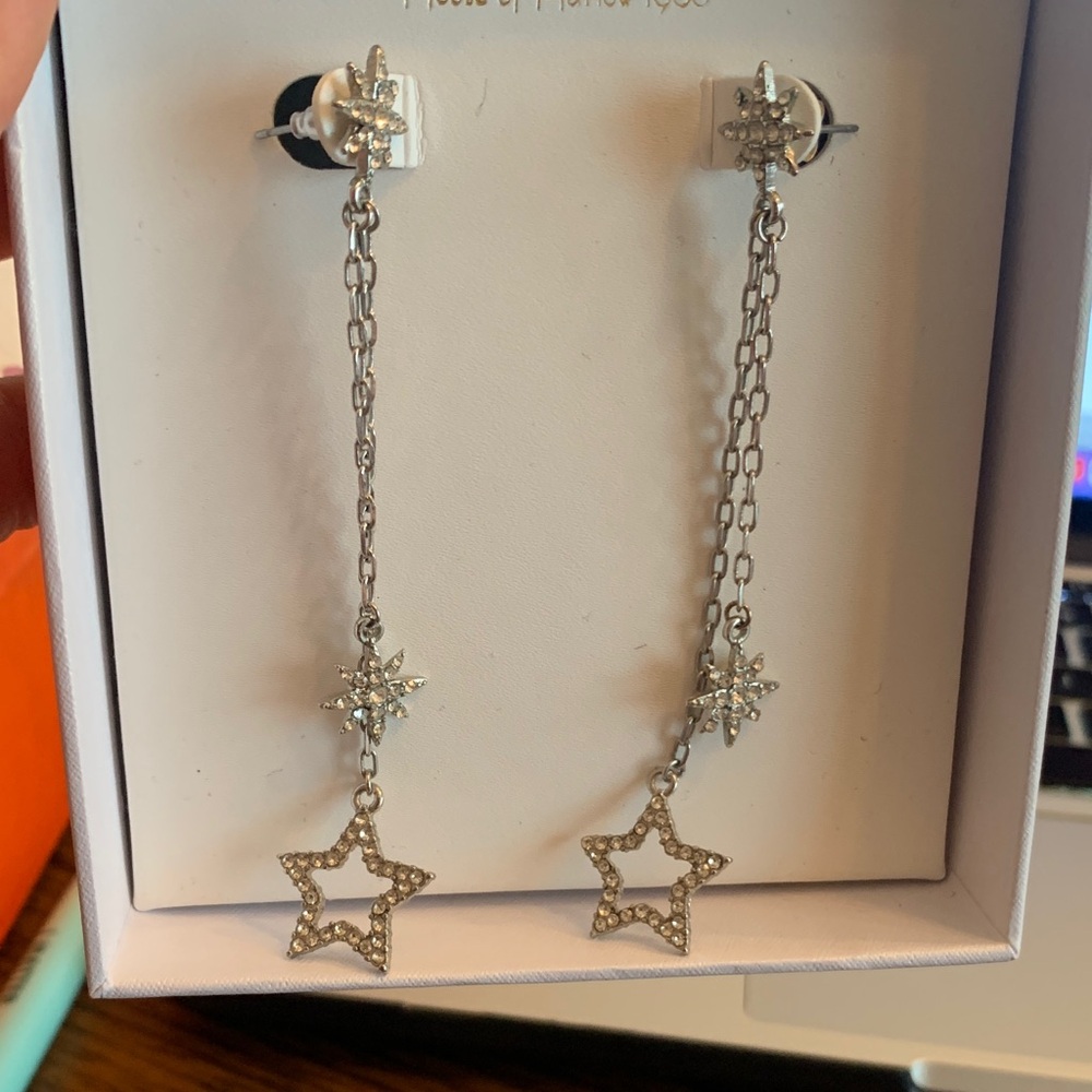 House of Harlow 1960 Silver Star Drop Earrings